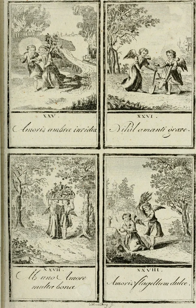 An illustration from Der gottseligen Frau La Mothe Guyon geisterhebende Beschäftigungen des Herzens mit Gott durch die lebendige Erfahrungs-Erkenntnis der göttlichen Liebe, oder, Die Geheimnisse des innwendigen Christenthums, geoffenbaret in der Schule der himmlischen Weisheit : Auszüge aus sämtlichen poetischen Schriften der seligen Frau, zur Beförderung des inneren Lebens, 1802, leaf 179