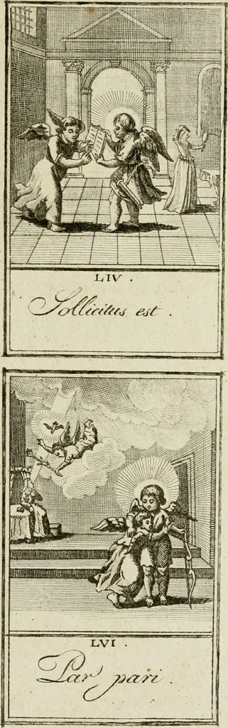 An illustration from Der gottseligen Frau La Mothe Guyon geisterhebende Beschäftigungen des Herzens mit Gott durch die lebendige Erfahrungs-Erkenntnis der göttlichen Liebe, oder, Die Geheimnisse des innwendigen Christenthums, geoffenbaret in der Schule der himmlischen Weisheit : Auszüge aus sämtlichen poetischen Schriften der seligen Frau, zur Beförderung des inneren Lebens, 1802, leaf 241