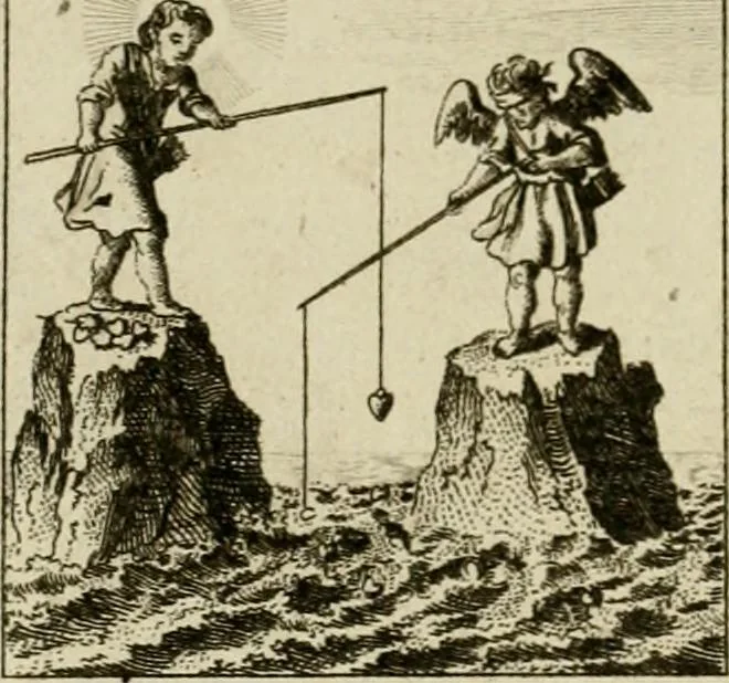 An illustration from Der gottseligen Frau La Mothe Guyon geisterhebende Beschäftigungen des Herzens mit Gott durch die lebendige Erfahrungs-Erkenntnis der göttlichen Liebe, oder, Die Geheimnisse des innwendigen Christenthums, geoffenbaret in der Schule der himmlischen Weisheit : Auszüge aus sämtlichen poetischen Schriften der seligen Frau, zur Beförderung des inneren Lebens, 1802, leaf 268