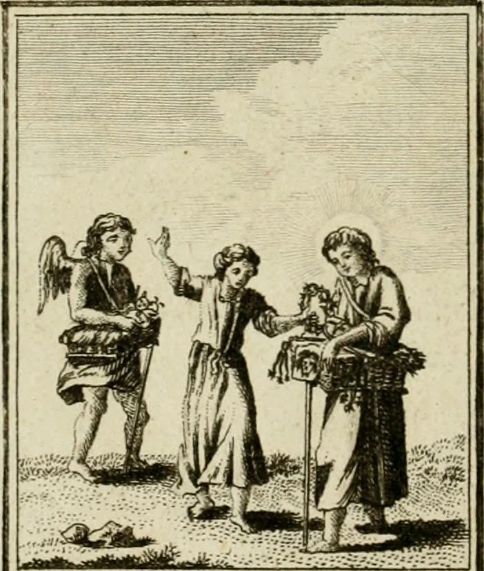 An illustration from Der gottseligen Frau La Mothe Guyon geisterhebende Beschäftigungen des Herzens mit Gott durch die lebendige Erfahrungs-Erkenntnis der göttlichen Liebe, oder, Die Geheimnisse des innwendigen Christenthums, geoffenbaret in der Schule der himmlischen Weisheit : Auszüge aus sämtlichen poetischen Schriften der seligen Frau, zur Beförderung des inneren Lebens, 1802, leaf 268