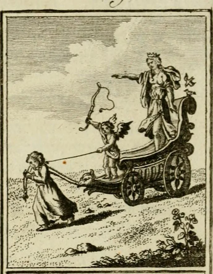 An illustration from Der gottseligen Frau La Mothe Guyon geisterhebende Beschäftigungen des Herzens mit Gott durch die lebendige Erfahrungs-Erkenntnis der göttlichen Liebe, oder, Die Geheimnisse des innwendigen Christenthums, geoffenbaret in der Schule der himmlischen Weisheit : Auszüge aus sämtlichen poetischen Schriften der seligen Frau, zur Beförderung des inneren Lebens, 1802, leaf 274
