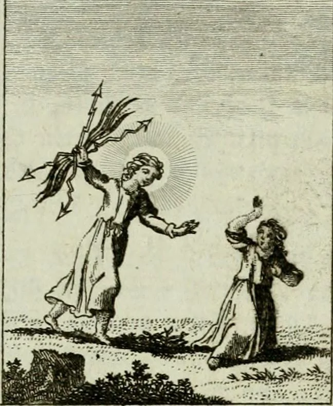 An illustration from Der gottseligen Frau La Mothe Guyon geisterhebende Beschäftigungen des Herzens mit Gott durch die lebendige Erfahrungs-Erkenntnis der göttlichen Liebe, oder, Die Geheimnisse des innwendigen Christenthums, geoffenbaret in der Schule der himmlischen Weisheit : Auszüge aus sämtlichen poetischen Schriften der seligen Frau, zur Beförderung des inneren Lebens, 1802, leaf 279