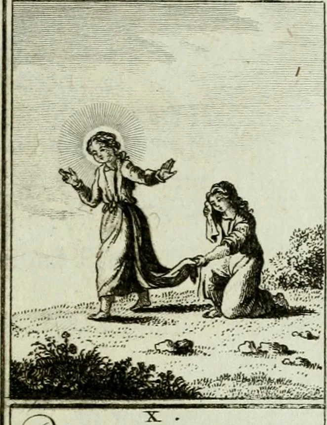 An illustration from Der gottseligen Frau La Mothe Guyon geisterhebende Beschäftigungen des Herzens mit Gott durch die lebendige Erfahrungs-Erkenntnis der göttlichen Liebe, oder, Die Geheimnisse des innwendigen Christenthums, geoffenbaret in der Schule der himmlischen Weisheit : Auszüge aus sämtlichen poetischen Schriften der seligen Frau, zur Beförderung des inneren Lebens, 1802, leaf 279