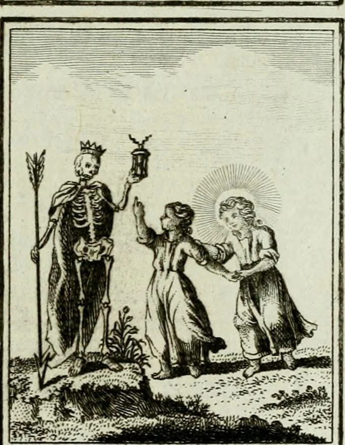 An illustration from Der gottseligen Frau La Mothe Guyon geisterhebende Beschäftigungen des Herzens mit Gott durch die lebendige Erfahrungs-Erkenntnis der göttlichen Liebe, oder, Die Geheimnisse des innwendigen Christenthums, geoffenbaret in der Schule der himmlischen Weisheit : Auszüge aus sämtlichen poetischen Schriften der seligen Frau, zur Beförderung des inneren Lebens, 1802, leaf 279