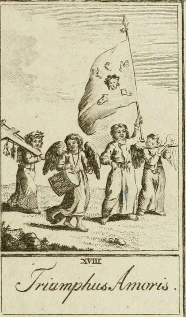 An illustration from Der gottseligen Frau La Mothe Guyon geisterhebende Beschäftigungen des Herzens mit Gott durch die lebendige Erfahrungs-Erkenntnis der göttlichen Liebe, oder, Die Geheimnisse des innwendigen Christenthums, geoffenbaret in der Schule der himmlischen Weisheit : Auszüge aus sämtlichen poetischen Schriften der seligen Frau, zur Beförderung des inneren Lebens, 1802, leaf 289