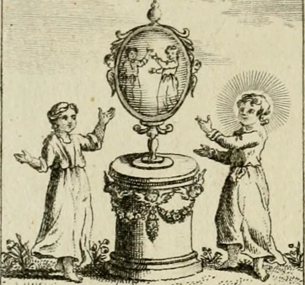 An illustration from Der gottseligen Frau La Mothe Guyon geisterhebende Beschäftigungen des Herzens mit Gott durch die lebendige Erfahrungs-Erkenntnis der göttlichen Liebe, oder, Die Geheimnisse des innwendigen Christenthums, geoffenbaret in der Schule der himmlischen Weisheit : Auszüge aus sämtlichen poetischen Schriften der seligen Frau, zur Beförderung des inneren Lebens, 1802, leaf 312