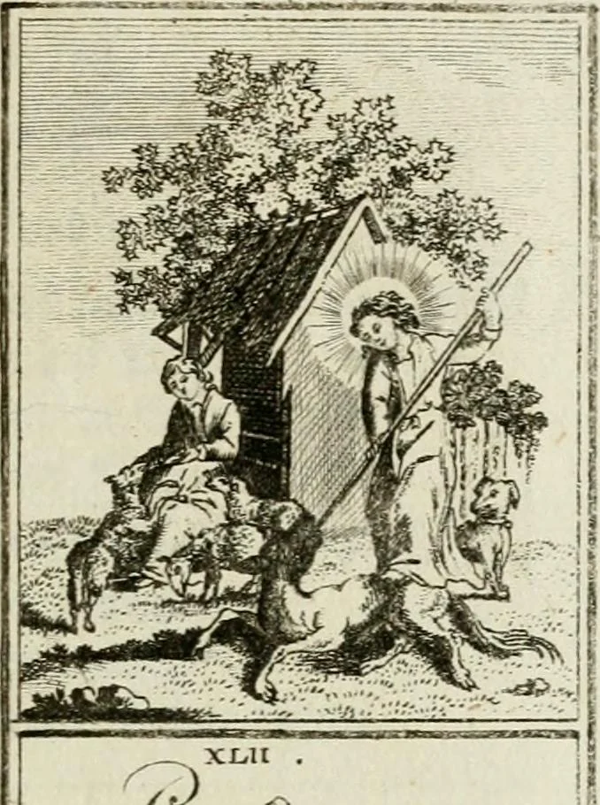 An illustration from Der gottseligen Frau La Mothe Guyon geisterhebende Beschäftigungen des Herzens mit Gott durch die lebendige Erfahrungs-Erkenntnis der göttlichen Liebe, oder, Die Geheimnisse des innwendigen Christenthums, geoffenbaret in der Schule der himmlischen Weisheit : Auszüge aus sämtlichen poetischen Schriften der seligen Frau, zur Beförderung des inneren Lebens, 1802, leaf 323