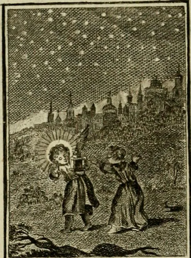 An illustration from Der gottseligen Frau La Mothe Guyon geisterhebende Beschäftigungen des Herzens mit Gott durch die lebendige Erfahrungs-Erkenntnis der göttlichen Liebe, oder, Die Geheimnisse des innwendigen Christenthums, geoffenbaret in der Schule der himmlischen Weisheit : Auszüge aus sämtlichen poetischen Schriften der seligen Frau, zur Beförderung des inneren Lebens, 1802, leaf 44