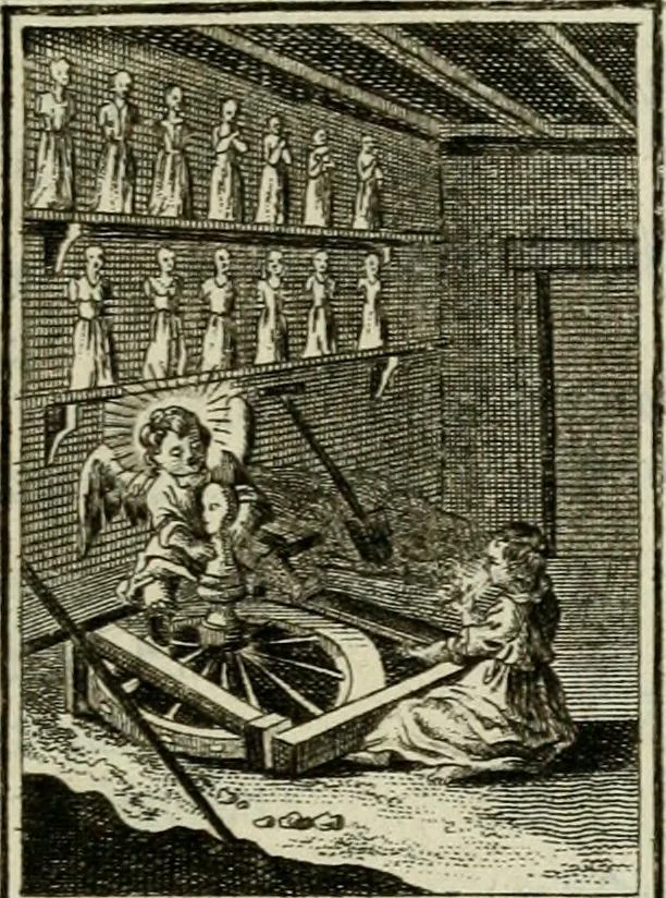 An illustration from Der gottseligen Frau La Mothe Guyon geisterhebende Beschäftigungen des Herzens mit Gott durch die lebendige Erfahrungs-Erkenntnis der göttlichen Liebe, oder, Die Geheimnisse des innwendigen Christenthums, geoffenbaret in der Schule der himmlischen Weisheit : Auszüge aus sämtlichen poetischen Schriften der seligen Frau, zur Beförderung des inneren Lebens, 1802, leaf 49