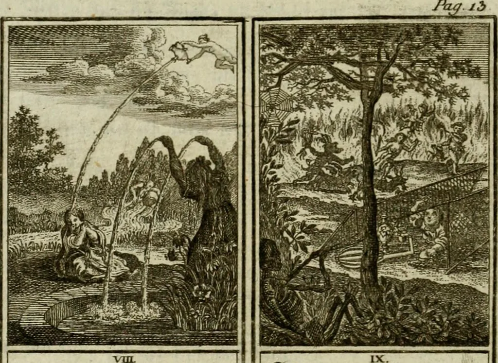 An illustration from Der gottseligen Frau La Mothe Guyon geisterhebende Beschäftigungen des Herzens mit Gott durch die lebendige Erfahrungs-Erkenntnis der göttlichen Liebe, oder, Die Geheimnisse des innwendigen Christenthums, geoffenbaret in der Schule der himmlischen Weisheit : Auszüge aus sämtlichen poetischen Schriften der seligen Frau, zur Beförderung des inneren Lebens, 1802, leaf 54