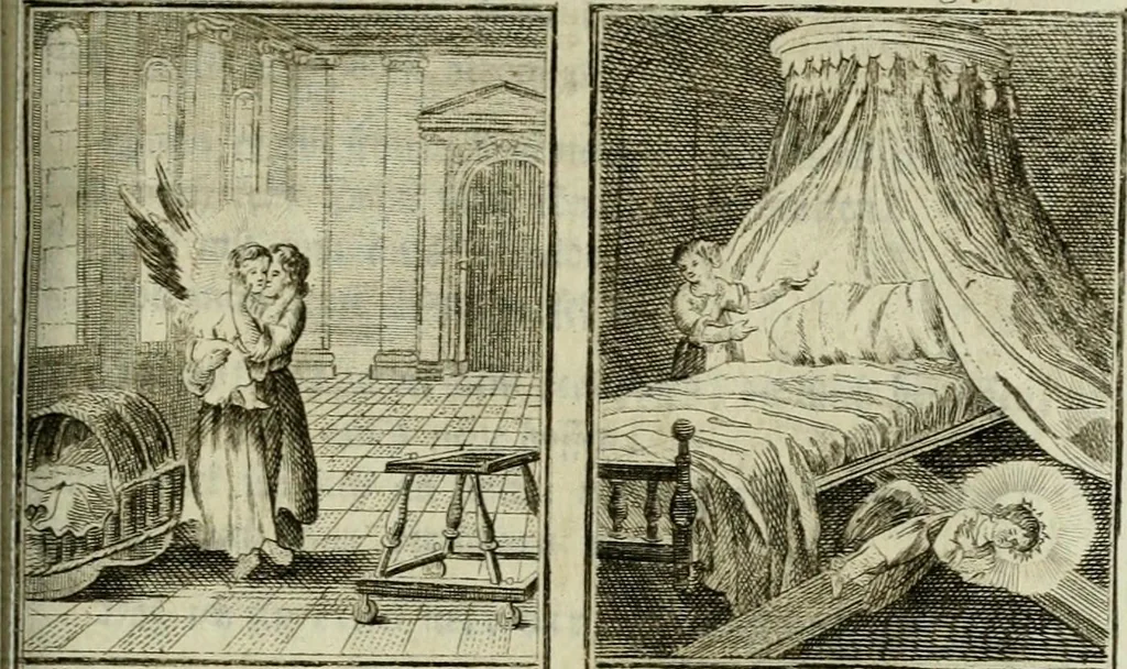 An illustration from Der gottseligen Frau La Mothe Guyon geisterhebende Beschäftigungen des Herzens mit Gott durch die lebendige Erfahrungs-Erkenntnis der göttlichen Liebe, oder, Die Geheimnisse des innwendigen Christenthums, geoffenbaret in der Schule der himmlischen Weisheit : Auszüge aus sämtlichen poetischen Schriften der seligen Frau, zur Beförderung des inneren Lebens, 1802, leaf 79