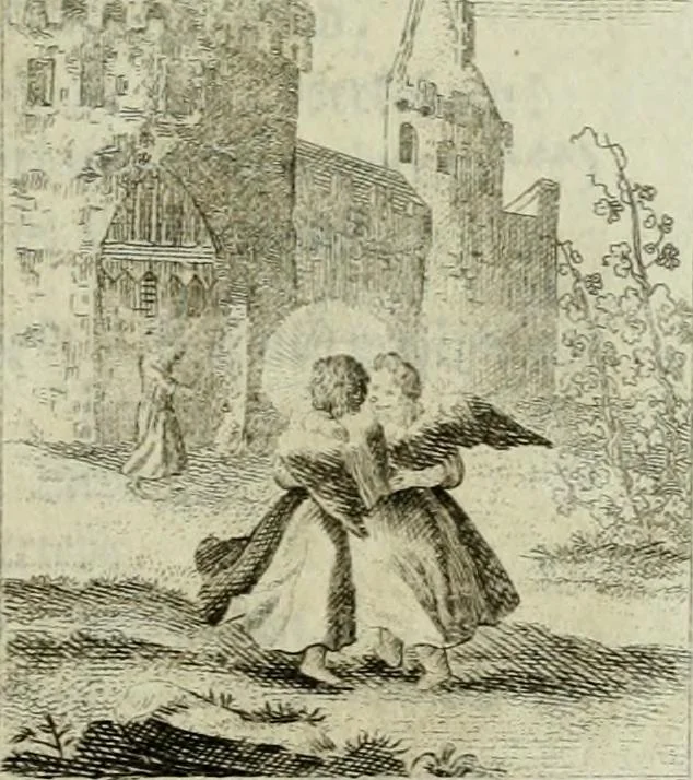 An illustration from Der gottseligen Frau La Mothe Guyon geisterhebende Beschäftigungen des Herzens mit Gott durch die lebendige Erfahrungs-Erkenntnis der göttlichen Liebe, oder, Die Geheimnisse des innwendigen Christenthums, geoffenbaret in der Schule der himmlischen Weisheit : Auszüge aus sämtlichen poetischen Schriften der seligen Frau, zur Beförderung des inneren Lebens, 1802, leaf 79