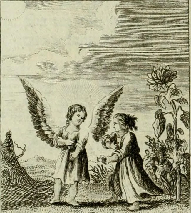 An illustration from Der gottseligen Frau La Mothe Guyon geisterhebende Beschäftigungen des Herzens mit Gott durch die lebendige Erfahrungs-Erkenntnis der göttlichen Liebe, oder, Die Geheimnisse des innwendigen Christenthums, geoffenbaret in der Schule der himmlischen Weisheit : Auszüge aus sämtlichen poetischen Schriften der seligen Frau, zur Beförderung des inneren Lebens, 1802, leaf 92