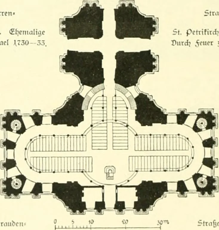 An illustration from Der Kirchenbau des Protestantismus von der Reformation bis zur Gegenwart, hrsg. von der Vereinigung Berliner Architekten, 1893, leaf 132