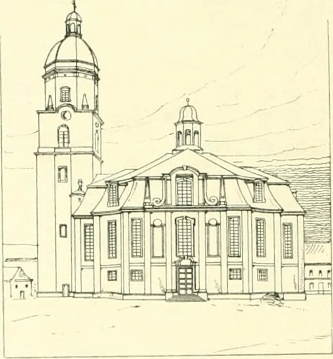An illustration from Der Kirchenbau des Protestantismus von der Reformation bis zur Gegenwart, hrsg. von der Vereinigung Berliner Architekten, 1893, leaf 150