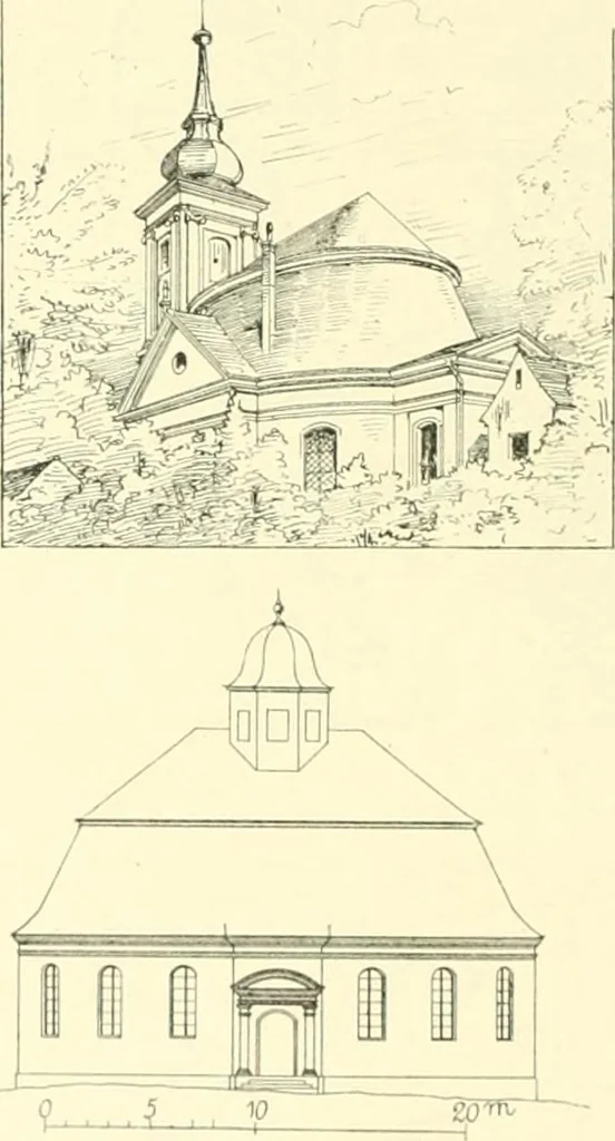 An illustration from Der Kirchenbau des Protestantismus von der Reformation bis zur Gegenwart, hrsg. von der Vereinigung Berliner Architekten, 1893, leaf 162