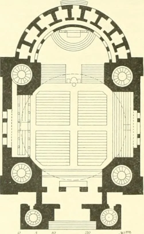 An illustration from Der Kirchenbau des Protestantismus von der Reformation bis zur Gegenwart, hrsg. von der Vereinigung Berliner Architekten, 1893, leaf 170