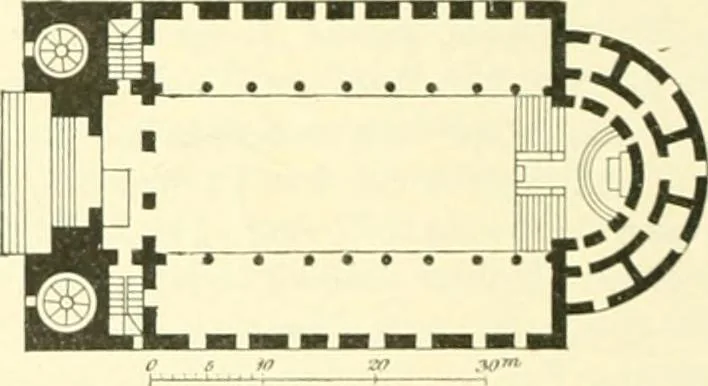 An illustration from Der Kirchenbau des Protestantismus von der Reformation bis zur Gegenwart, hrsg. von der Vereinigung Berliner Architekten, 1893, leaf 170