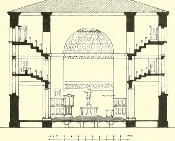 An illustration from Der Kirchenbau des Protestantismus von der Reformation bis zur Gegenwart, hrsg. von der Vereinigung Berliner Architekten, 1893, leaf 185