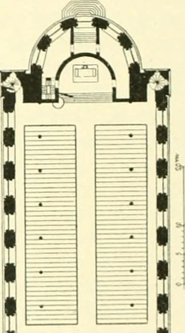 An illustration from Der Kirchenbau des Protestantismus von der Reformation bis zur Gegenwart, hrsg. von der Vereinigung Berliner Architekten, 1893, leaf 190