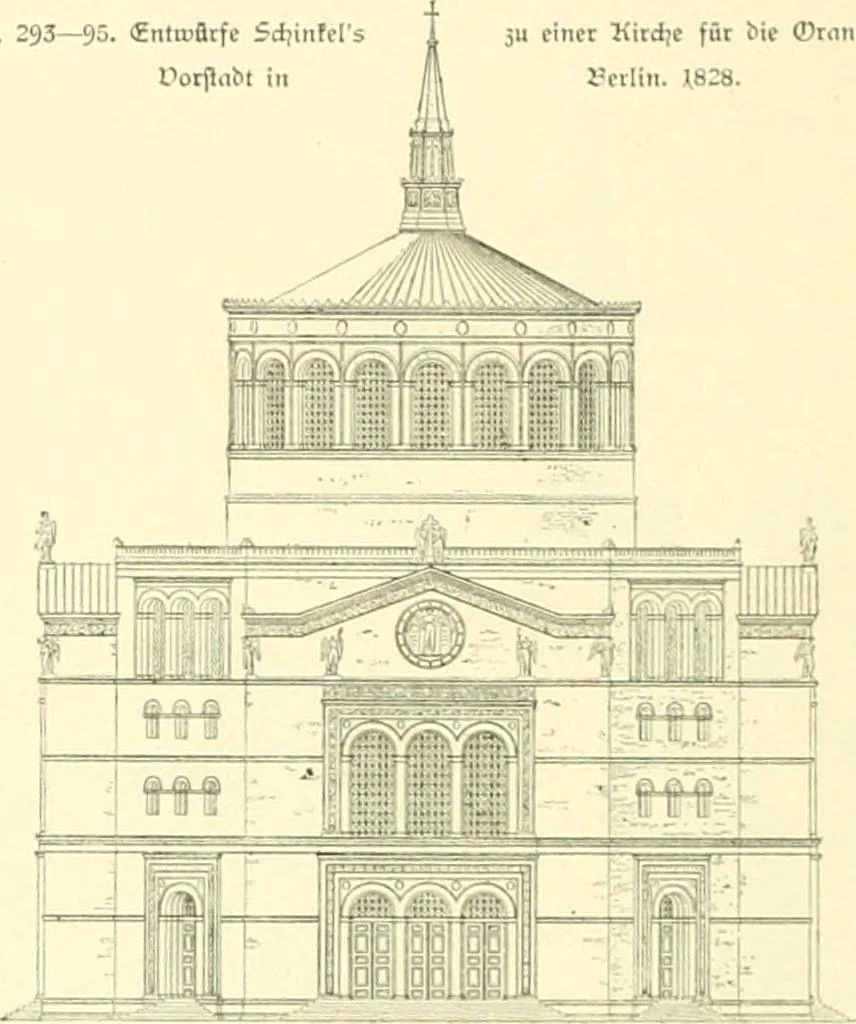 An illustration from Der Kirchenbau des Protestantismus von der Reformation bis zur Gegenwart, hrsg. von der Vereinigung Berliner Architekten, 1893, leaf 192
