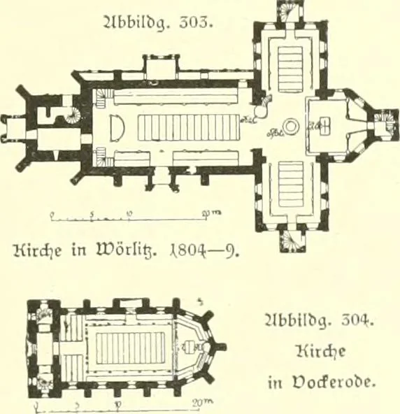 An illustration from Der Kirchenbau des Protestantismus von der Reformation bis zur Gegenwart, hrsg. von der Vereinigung Berliner Architekten, 1893, leaf 197