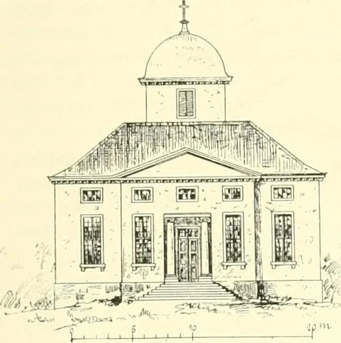 An illustration from Der Kirchenbau des Protestantismus von der Reformation bis zur Gegenwart, hrsg. von der Vereinigung Berliner Architekten, 1893, leaf 205