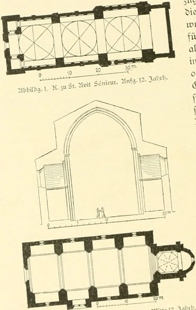 An illustration from Der Kirchenbau des Protestantismus von der Reformation bis zur Gegenwart, hrsg. von der Vereinigung Berliner Architekten, 1893, leaf 22