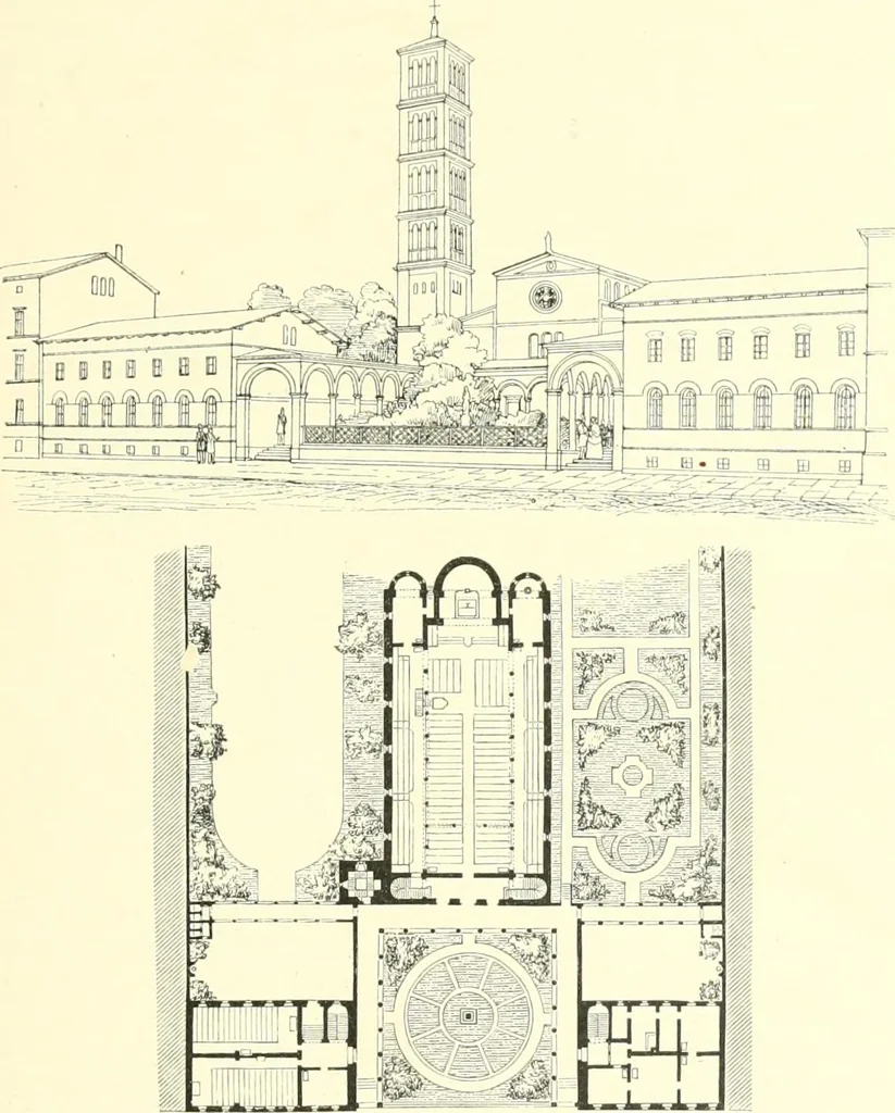 An illustration from Der Kirchenbau des Protestantismus von der Reformation bis zur Gegenwart, hrsg. von der Vereinigung Berliner Architekten, 1893, leaf 225