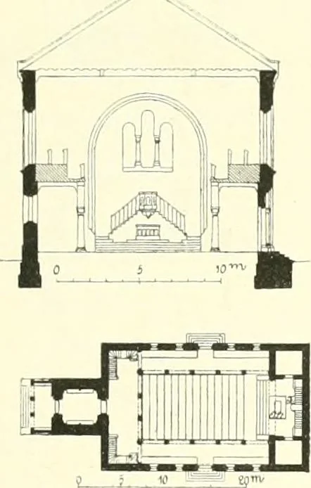 An illustration from Der Kirchenbau des Protestantismus von der Reformation bis zur Gegenwart, hrsg. von der Vereinigung Berliner Architekten, 1893, leaf 247