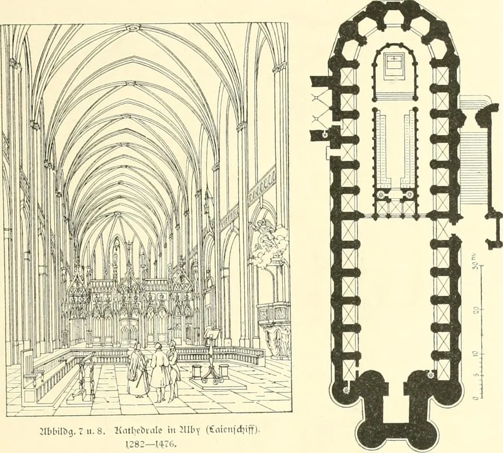 An illustration from Der Kirchenbau des Protestantismus von der Reformation bis zur Gegenwart, hrsg. von der Vereinigung Berliner Architekten, 1893, leaf 25