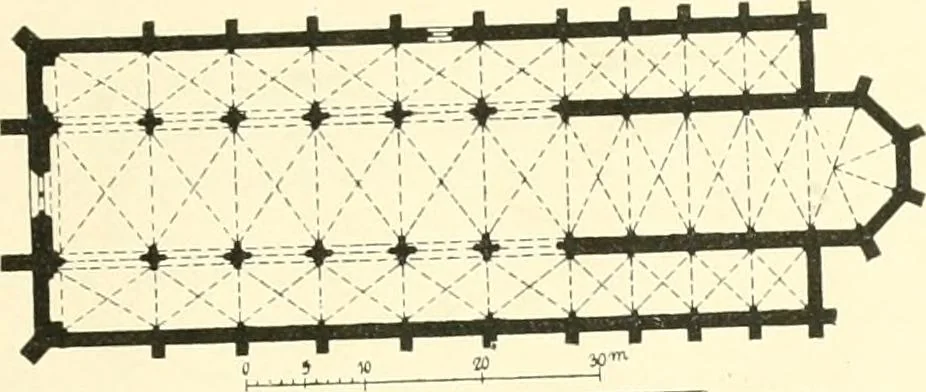 An illustration from Der Kirchenbau des Protestantismus von der Reformation bis zur Gegenwart, hrsg. von der Vereinigung Berliner Architekten, 1893, leaf 27
