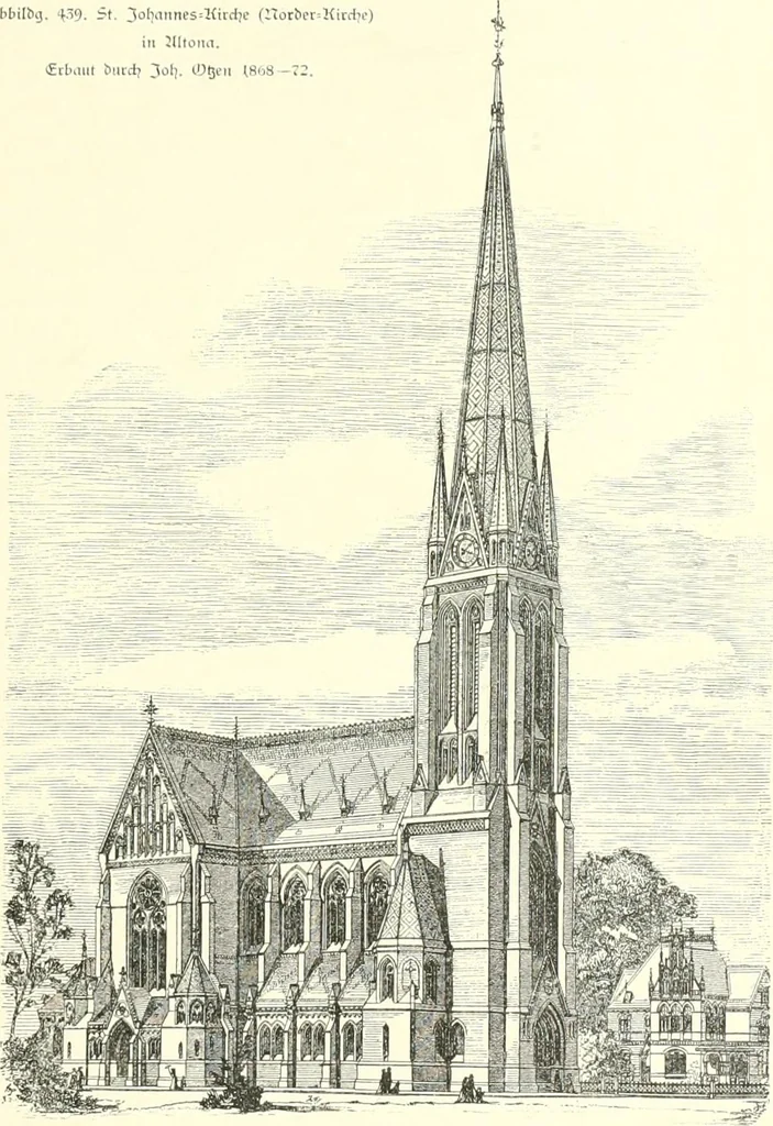 An illustration from Der Kirchenbau des Protestantismus von der Reformation bis zur Gegenwart, hrsg. von der Vereinigung Berliner Architekten, 1893, leaf 289