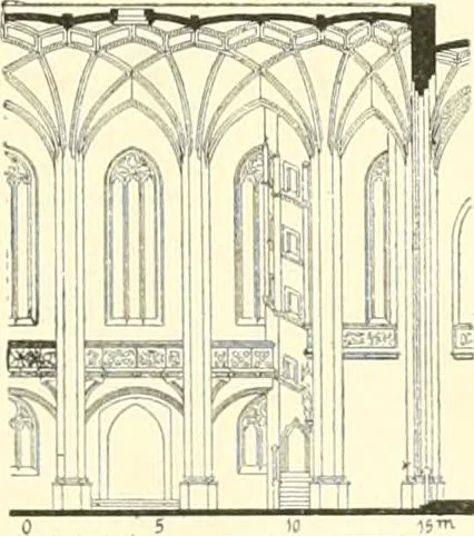 An illustration from Der Kirchenbau des Protestantismus von der Reformation bis zur Gegenwart, hrsg. von der Vereinigung Berliner Architekten, 1893, leaf 29