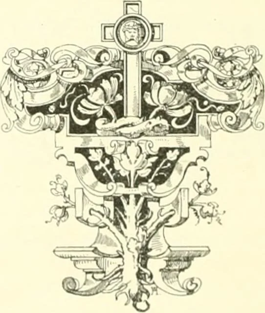 An illustration from Der Kirchenbau des Protestantismus von der Reformation bis zur Gegenwart, hrsg. von der Vereinigung Berliner Architekten, 1893, leaf 306
