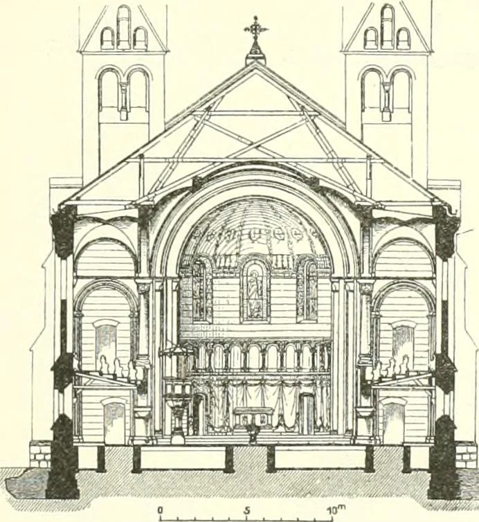 An illustration from Der Kirchenbau des Protestantismus von der Reformation bis zur Gegenwart, hrsg. von der Vereinigung Berliner Architekten, 1893, leaf 315