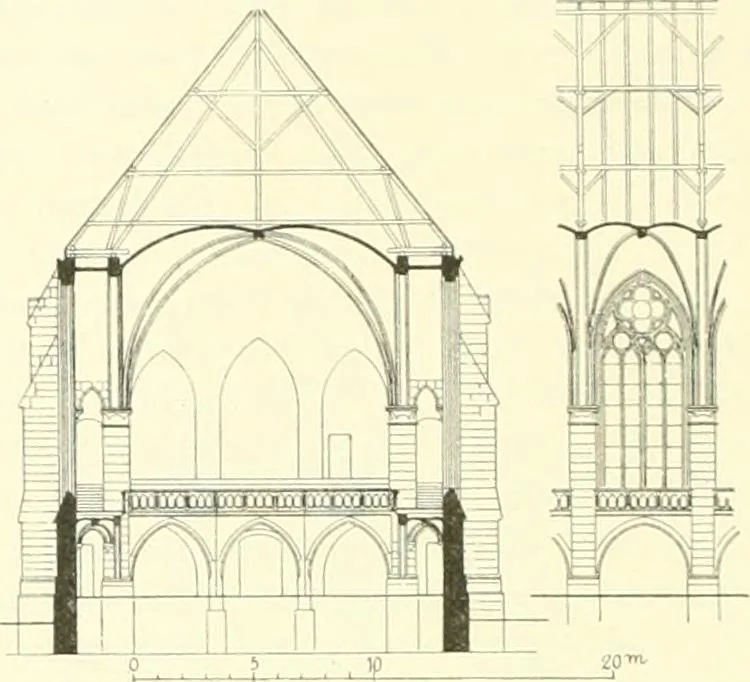 An illustration from Der Kirchenbau des Protestantismus von der Reformation bis zur Gegenwart, hrsg. von der Vereinigung Berliner Architekten, 1893, leaf 318