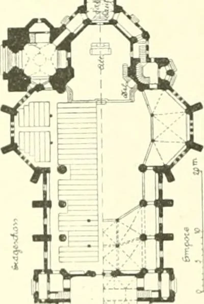An illustration from Der Kirchenbau des Protestantismus von der Reformation bis zur Gegenwart, hrsg. von der Vereinigung Berliner Architekten, 1893, leaf 348