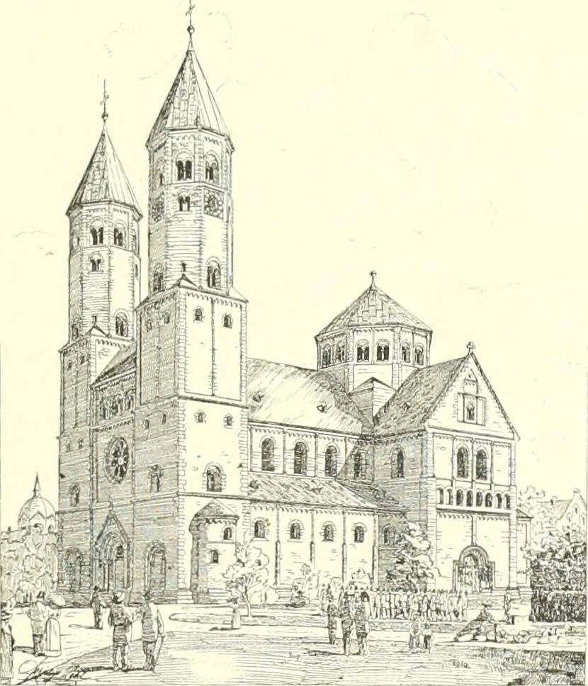 An illustration from Der Kirchenbau des Protestantismus von der Reformation bis zur Gegenwart, hrsg. von der Vereinigung Berliner Architekten, 1893, leaf 357