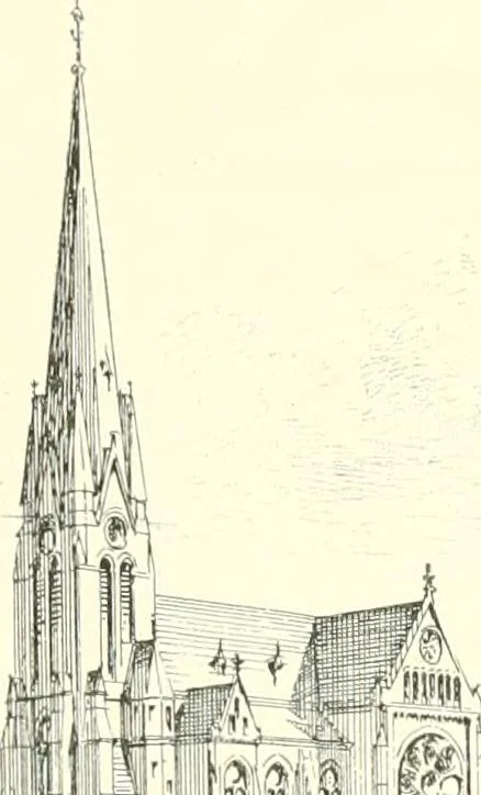 An illustration from Der Kirchenbau des Protestantismus von der Reformation bis zur Gegenwart, hrsg. von der Vereinigung Berliner Architekten, 1893, leaf 365