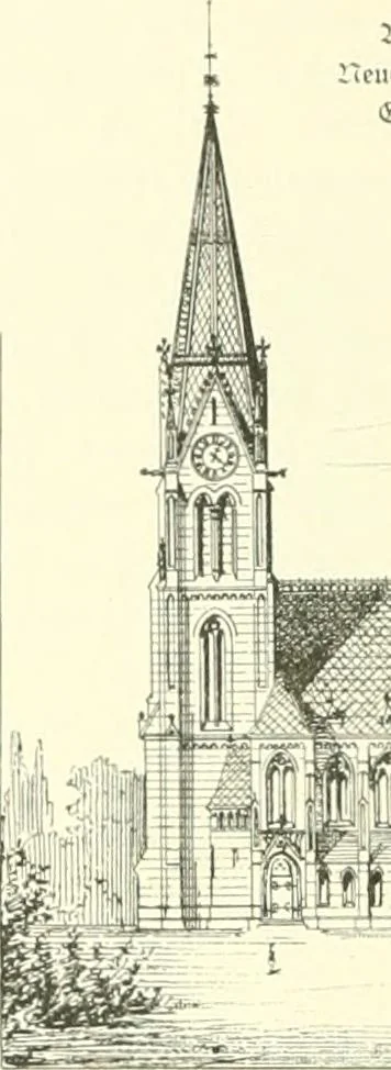 An illustration from Der Kirchenbau des Protestantismus von der Reformation bis zur Gegenwart, hrsg. von der Vereinigung Berliner Architekten, 1893, leaf 372
