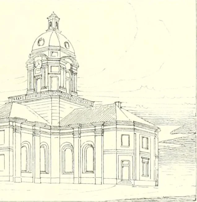 An illustration from Der Kirchenbau des Protestantismus von der Reformation bis zur Gegenwart, hrsg. von der Vereinigung Berliner Architekten, 1893, leaf 455