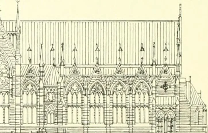 An illustration from Der Kirchenbau des Protestantismus von der Reformation bis zur Gegenwart, hrsg. von der Vereinigung Berliner Architekten, 1893, leaf 460