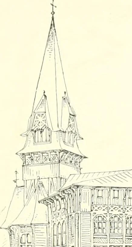 An illustration from Der Kirchenbau des Protestantismus von der Reformation bis zur Gegenwart, hrsg. von der Vereinigung Berliner Architekten, 1893, leaf 467
