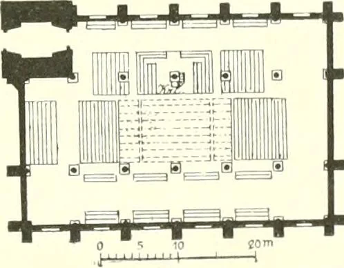 An illustration from Der Kirchenbau des Protestantismus von der Reformation bis zur Gegenwart, hrsg. von der Vereinigung Berliner Architekten, 1893, leaf 471