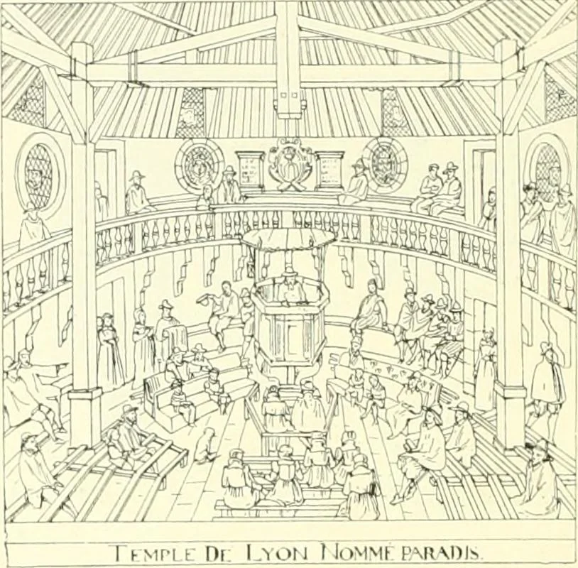 An illustration from Der Kirchenbau des Protestantismus von der Reformation bis zur Gegenwart, hrsg. von der Vereinigung Berliner Architekten, 1893, leaf 486