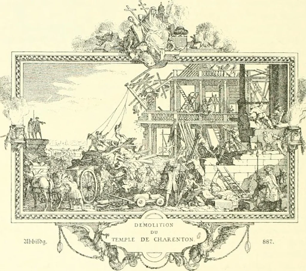 An illustration from Der Kirchenbau des Protestantismus von der Reformation bis zur Gegenwart, hrsg. von der Vereinigung Berliner Architekten, 1893, leaf 488