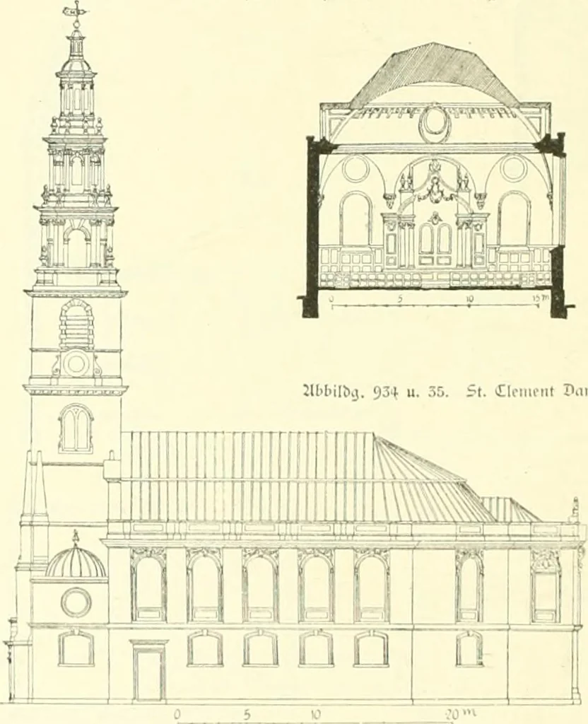 An illustration from Der Kirchenbau des Protestantismus von der Reformation bis zur Gegenwart, hrsg. von der Vereinigung Berliner Architekten, 1893, leaf 512