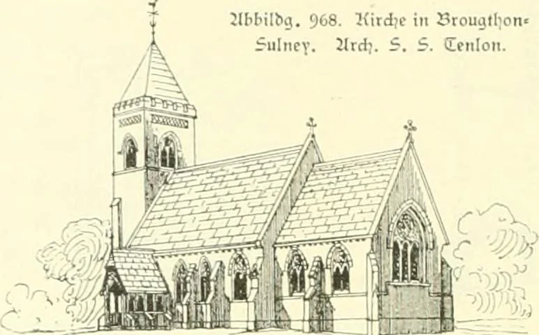 An illustration from Der Kirchenbau des Protestantismus von der Reformation bis zur Gegenwart, hrsg. von der Vereinigung Berliner Architekten, 1893, leaf 522