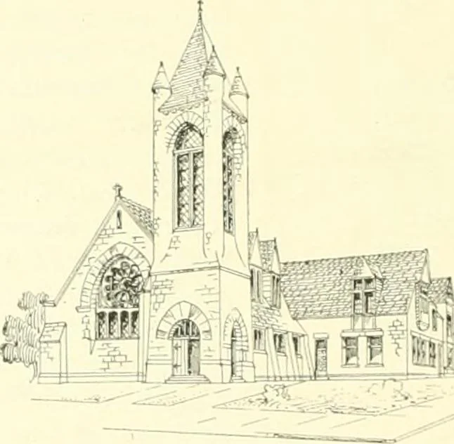 An illustration from Der Kirchenbau des Protestantismus von der Reformation bis zur Gegenwart, hrsg. von der Vereinigung Berliner Architekten, 1893, leaf 526